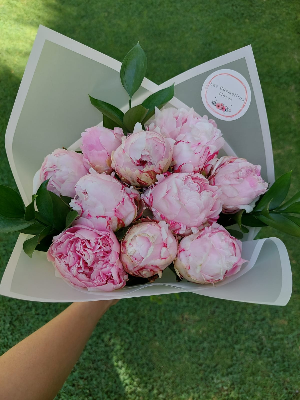 Ramo Peonías 10 varas Rosa Pálido - Las Carmelitas Flores